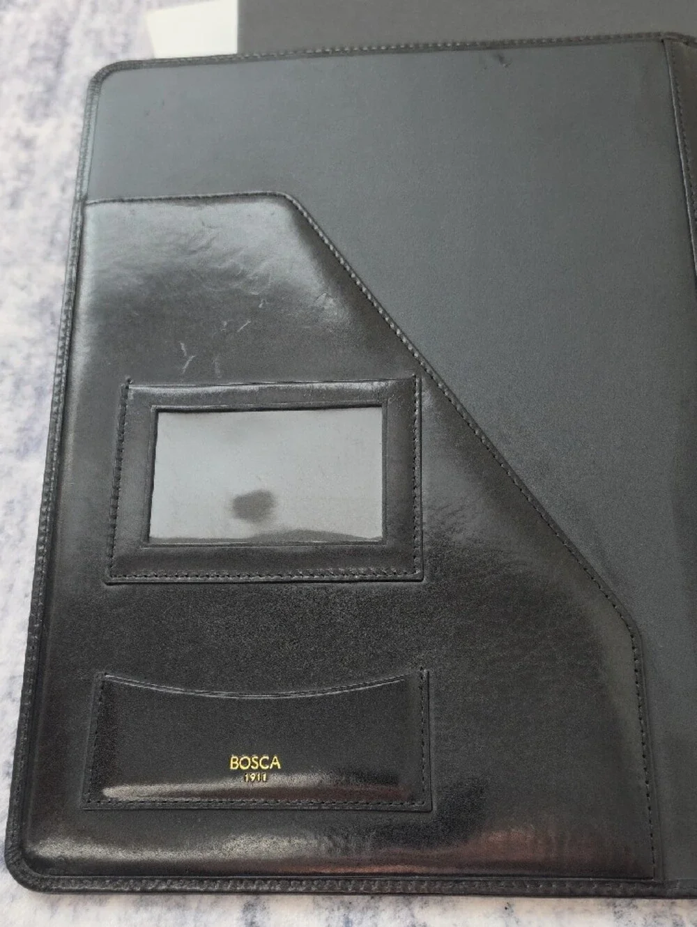 Vintage Bosca Black Leather Portfolio